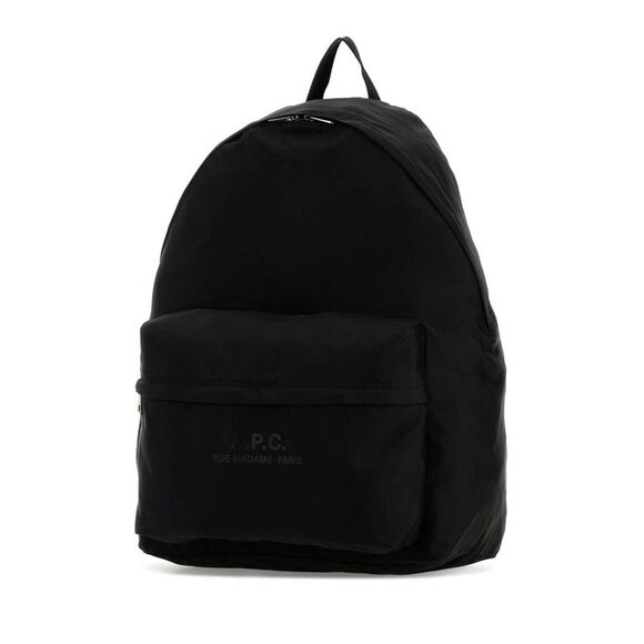 A.P.C. Men Black Canvas Sac A Dos Backpack - Picture 2 of 2